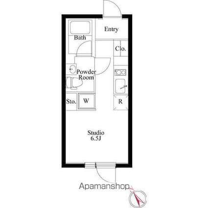ＰＡＳＥＯ市谷台町Ⅱ[1R/17.21m2]の間取図
