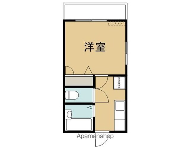 ハイツよしおか[1K/20.8m2]の間取図