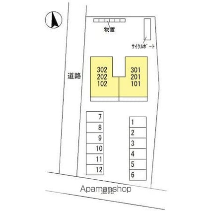 クレスト御殿山[2LDK/52.54m2]の配置図
