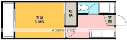 ユウアパルトマン[1K/19m2]の間取図