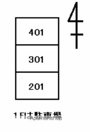 バウハウスクボタ[1K/26.33m2]の配置図