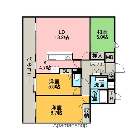 PRIME URBAN円山北四条の間取り写真