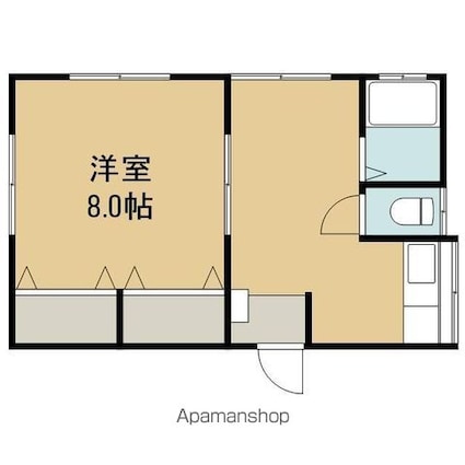 コーポ横分[1K/33.12m2]の間取図