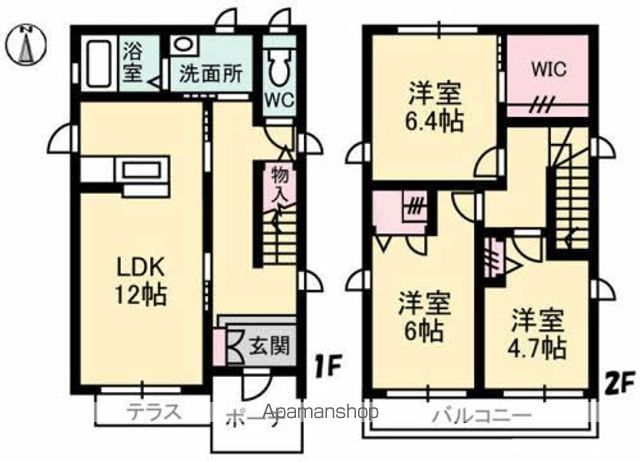 ガレンドゥ ドゥーエ A棟の間取り写真