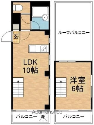 阿佐ヶ谷サウスウィング[1LDK/32m2]の間取図