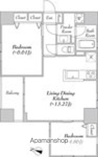 エルスタンザ神田須田町[2LDK/54.42m2]の間取図