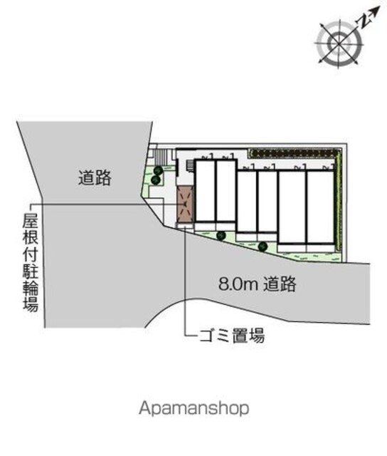 レオネクストさくらブリアン[1K/36.09m2]の配置図