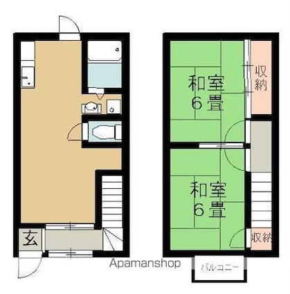 サンハイツ越智[2LDK/54.16m2]の間取図