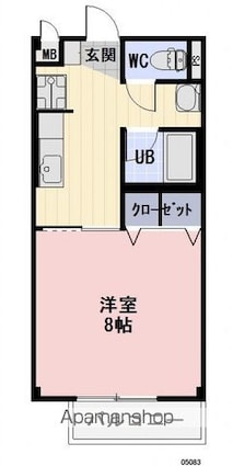 Ｓｕｒｐｌｕｓ　Ｉ　ハピネス[1K/28.03m2]の間取図