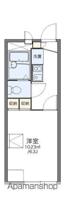 レオパレスコア[1K/19.87m2]の間取図