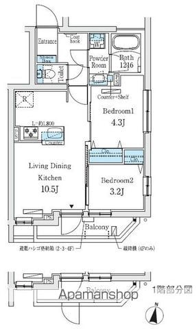 プライムブリス中野富士見町IIの間取り写真