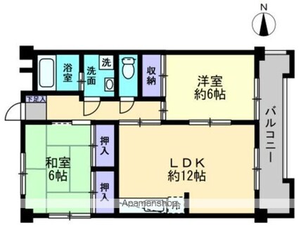 コーポニューデリ[2LDK/57.6m2]の間取図