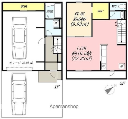 Ｉ－ｗｏｏｄ小江戸川越ガレージハウス[1LDK/96.81m2]の間取図