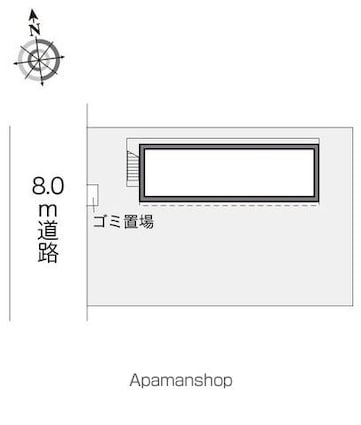 レオパレスアルカディア南水元[1K/19.87m2]の配置図