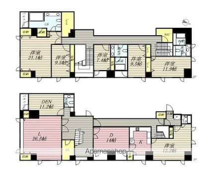 プライムスクェアシティ[6SLDK/440m2]の間取図