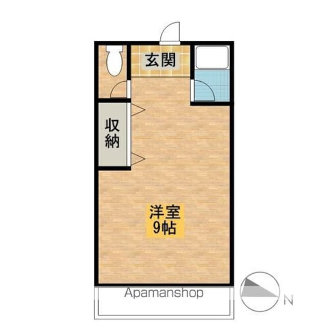 ワンルームホープ[1R/23.19m2]の間取図