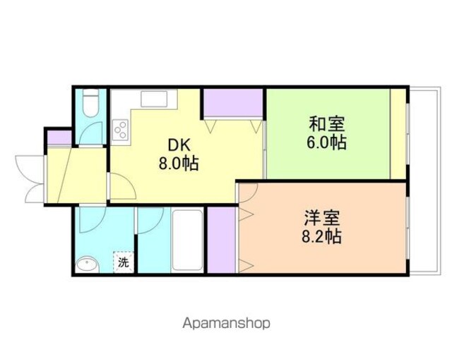 和歌山県和歌山市西庄[2DK/52.11m2]の間取図