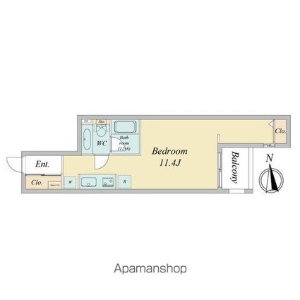 エルスタンザ下北沢[1R/32.65m2]の間取図