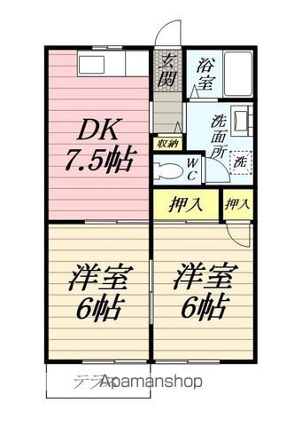 メゾンソレイユの間取り写真