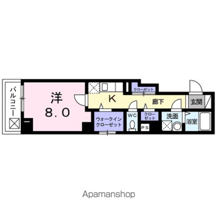 Ｓ・Ｋ・Ｙ　二日町[1K/35.17m2]の間取図