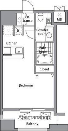 ピアネッタ汐留[1K/30.16m2]の間取図