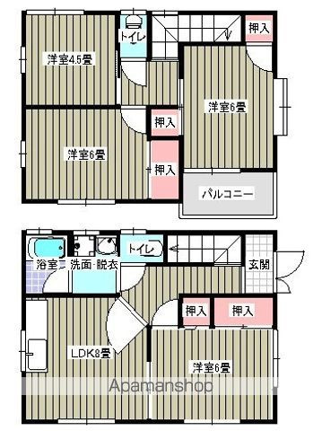 山陽本線 東福山駅 徒歩35分 2階建 築24年の間取り写真