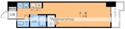 グランアルブル勝山[1R/28.5m2]の間取図