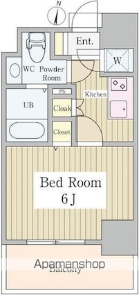 エスパローマ目白[1K/21.24m2]の間取図