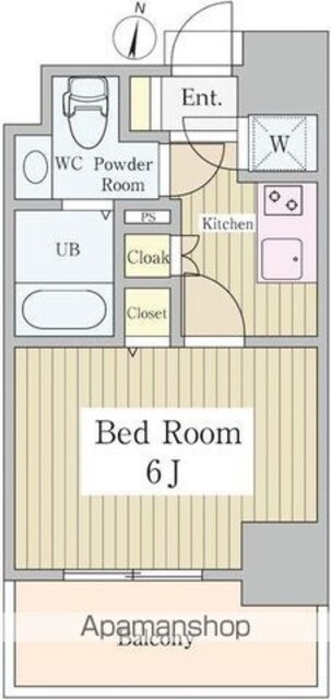 エスパローマ目白[1K/21.24m2]の間取図