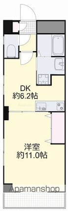 岡山県岡山市南区新保[1DK/40m2]の間取図