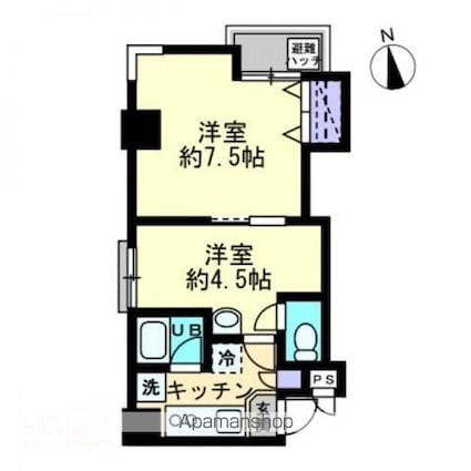 シティホワイト[2K/29.55m2]の間取図