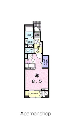 シャルマンⅢ[1R/32.43m2]の間取図