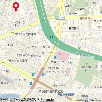 クレアシオン門前仲町[1K/21.19m2]の周辺
