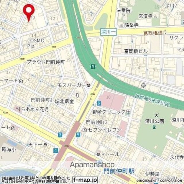 クレアシオン門前仲町[1K/21.19m2]の周辺