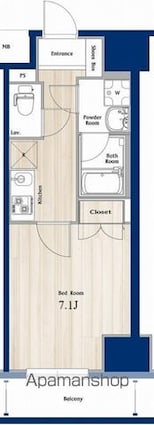 Ｎーｓｔａｇｅ亀戸[1K/26.14m2]の間取図