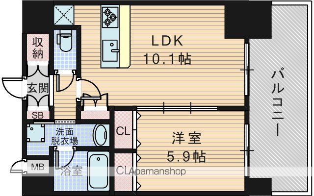 スプランディッド江坂駅前の間取り写真