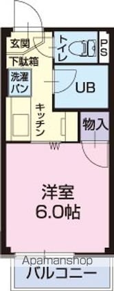 滋賀県長浜市勝町[1K/18.9m2]の間取図