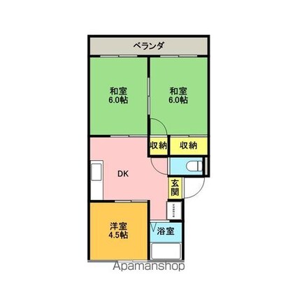 和歌山県和歌山市栄谷[3K/42m2]の間取図