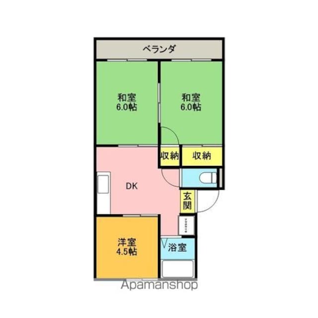 和歌山県和歌山市栄谷[3K/42m2]の間取図