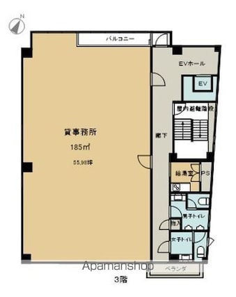 クリエイトビル[事務所/158m2]の間取図