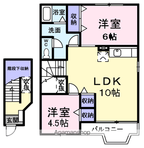 【あきる野市雨間のアパートの間取り】