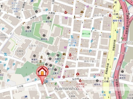 レジディア麻布十番Ⅱ[1R/25.27m2]の配置図