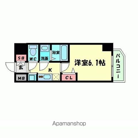 【アクアプレイス天王寺Ⅱの間取り】