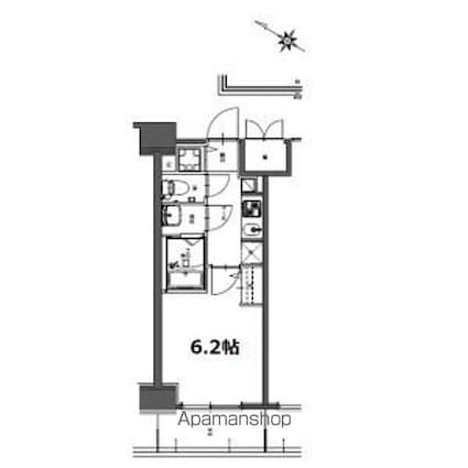 ＳーＲＥＳＩＤＥＮＣＥ神宮西駅前ａｓｃｅｎｔ（アセント）[1K/21.61m2]の間取図