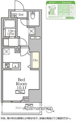コートレジデンス南大塚[1R/30.11m2]の間取図