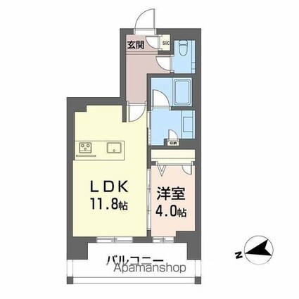シャーメゾンステージ中央通り[1LDK/42.29m2]の間取図