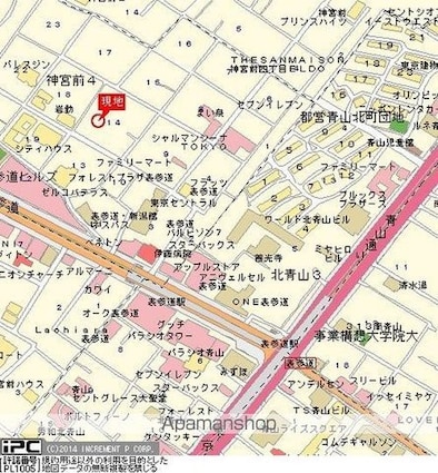 ハイ・シティ表参道[1R/14.52m2]の周辺