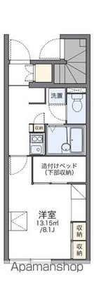 レオパレスグランドゥール太田[1K/23.61m2]の間取図