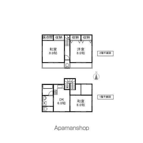 鶴岡市 2階建 築26年の間取り写真