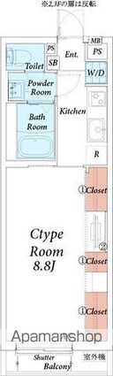 リブリ・ヴィータ[1K/28.98m2]の間取図